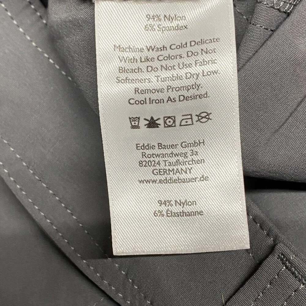 Eddie Bauer Mens First Ascent Trail Pants 34x32 Gray Nylon/Spandex Outdoor Hike - Picture 4 of 7